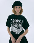 Tshirt FLOWERMARDI JARDIN Black White