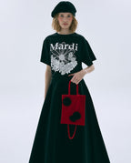 Tshirt FLOWERMARDI JARDIN Black White