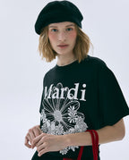 Tshirt FLOWERMARDI JARDIN Black White
