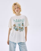 Tshirt FLOWERMARDI JARDIN Cream Moss Green