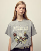 Tshirt FLOWERMARDI JARDIN Grey Ivory