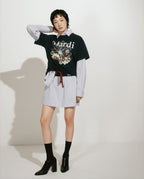 Tshirt FLOWERMARDI JARDIN Navy Ivory
