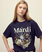 Tshirt FLOWERMARDI JARDIN Navy Ivory