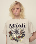 Tshirt FLOWERMARDI JARDIN Oatmeal Black
