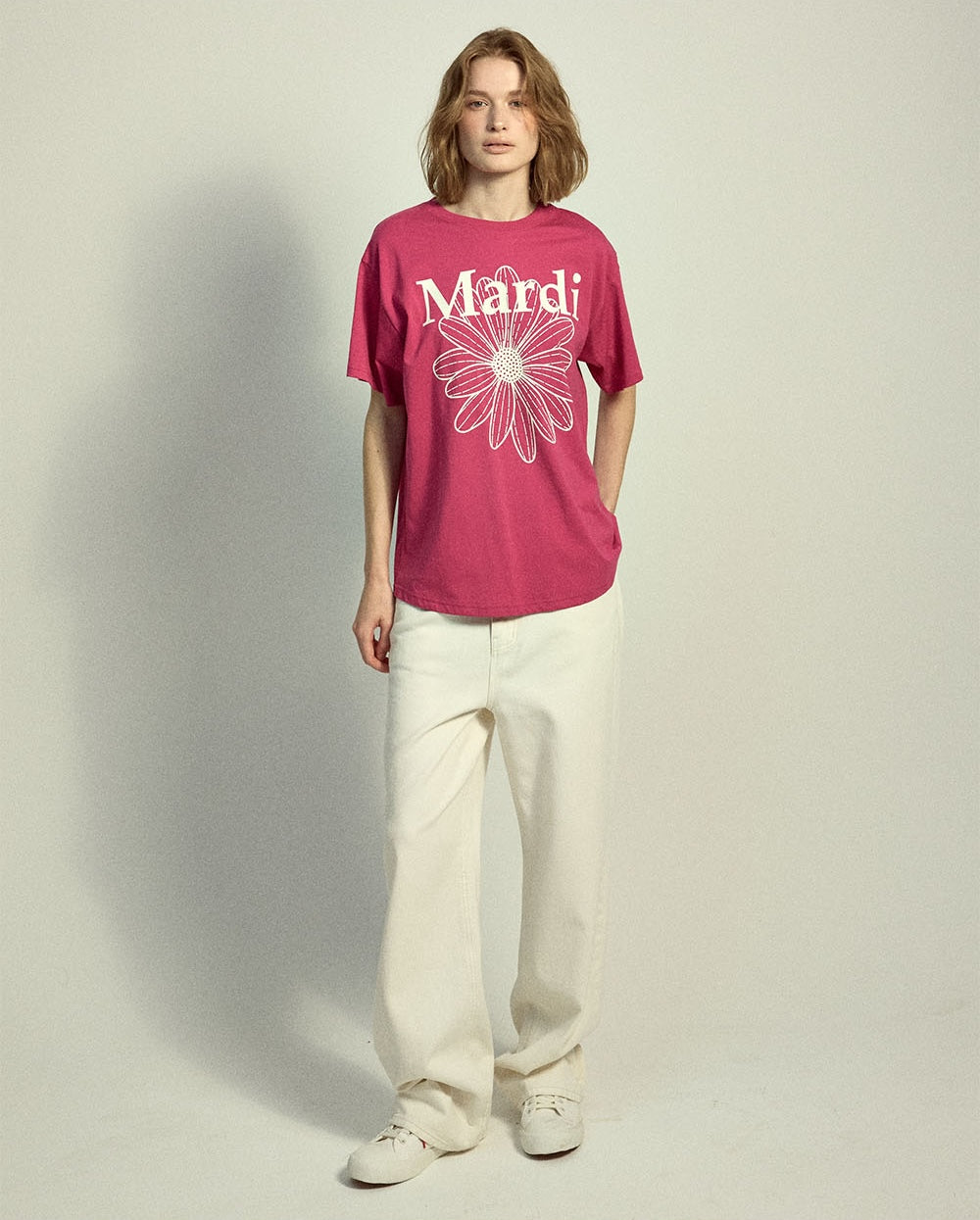 Tshirt FLOWERMARDI Pink Ivory