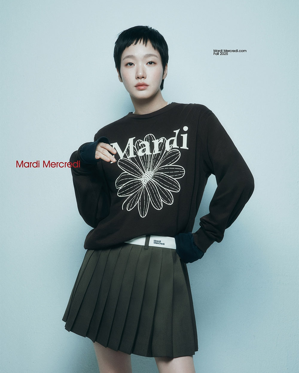 Tshirt Long Sleeve FLOWERMARDI Brown Cream