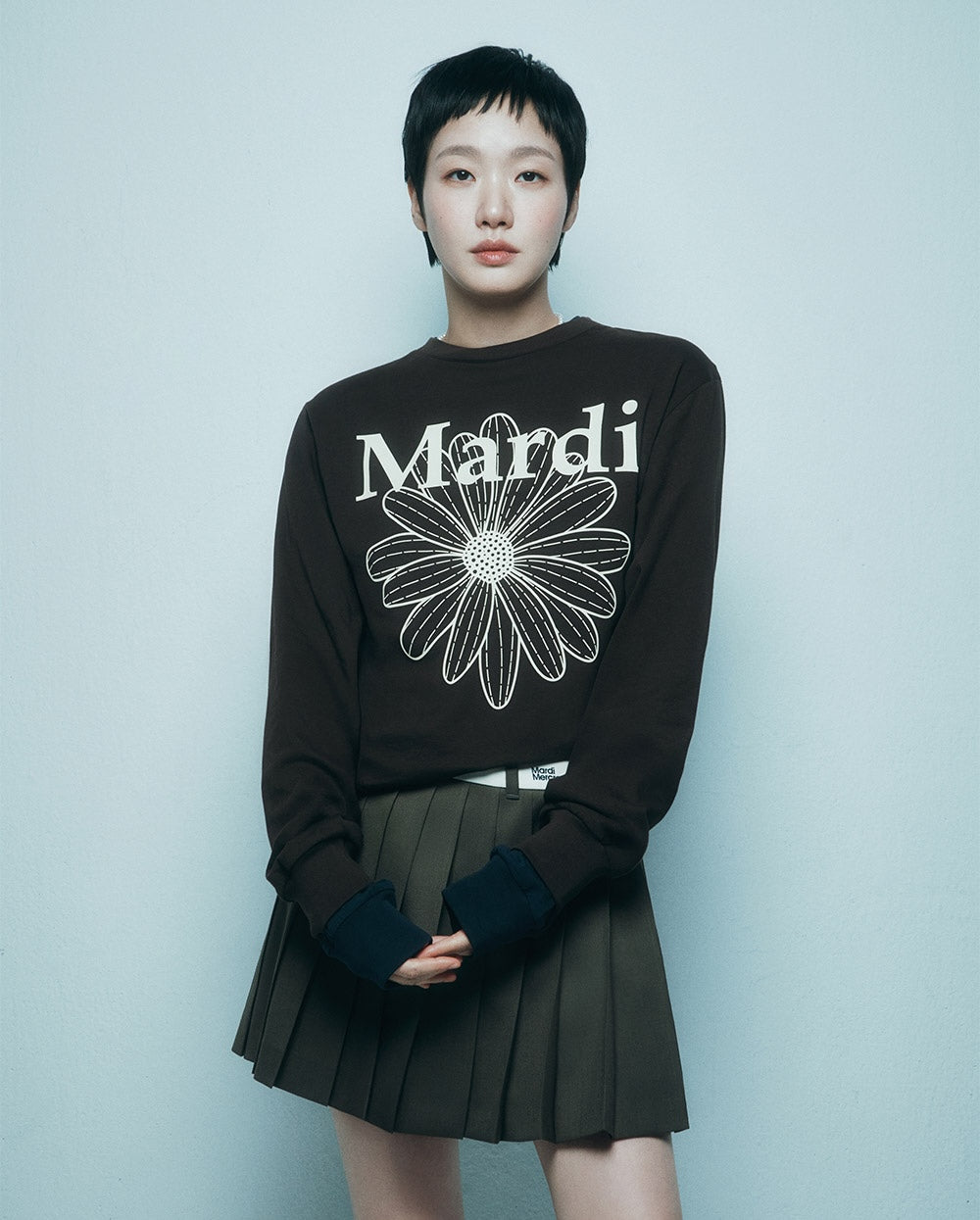 Tshirt Long Sleeve FLOWERMARDI Brown Cream