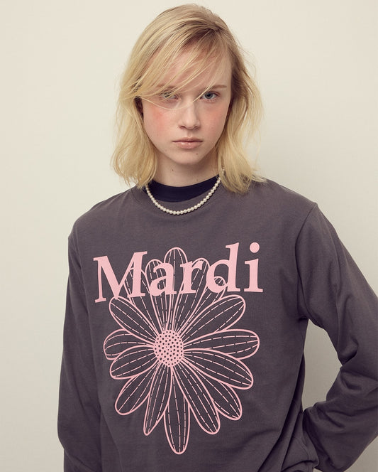 Tshirt Long Sleeve FLOWERMARDI Brown Pink