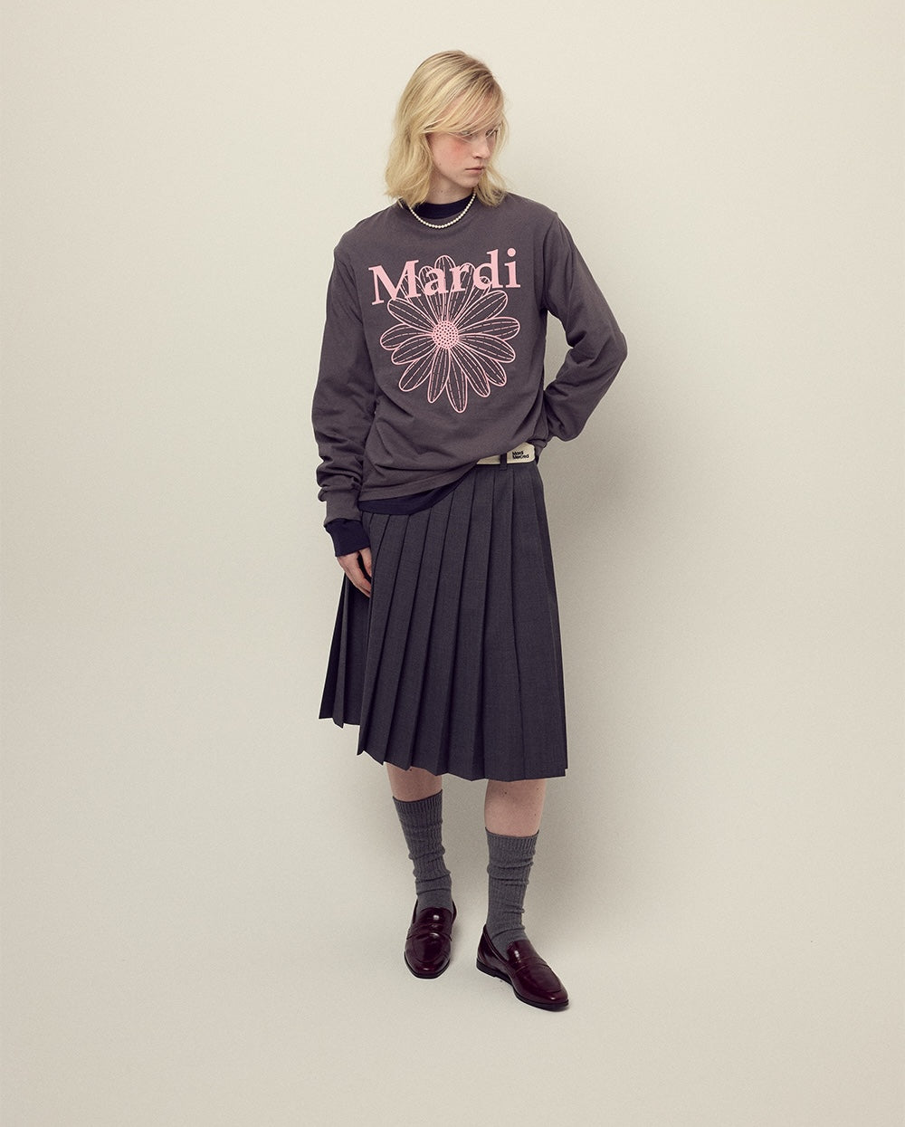 Tshirt Long Sleeve FLOWERMARDI Brown Pink