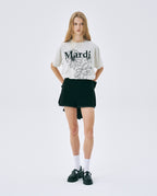 Tshirt TRIPLE FLOWER Oatmeal Black