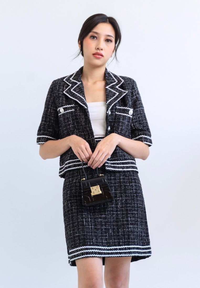[MADE] Tweed Set Black Ivory