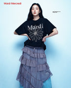 Unisex Tshirt FLOWERMARDI Black Taupe