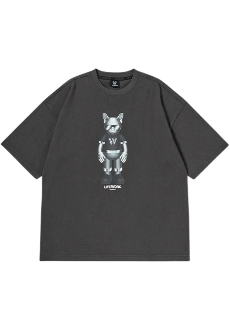 Silver Figure T-Shirt Charcoal Grey