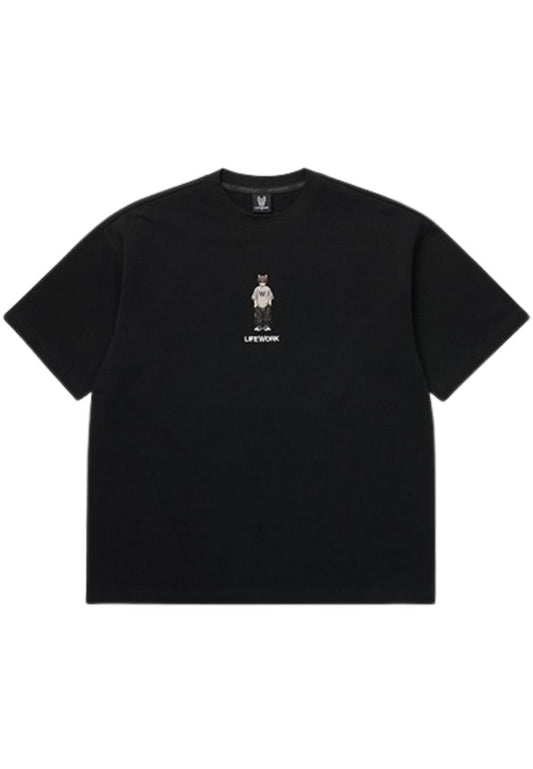 Snap Hipdog Striped T-Shirt Black