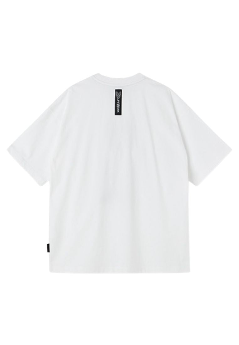 Snapback Hipdog Applique T-Shirt White