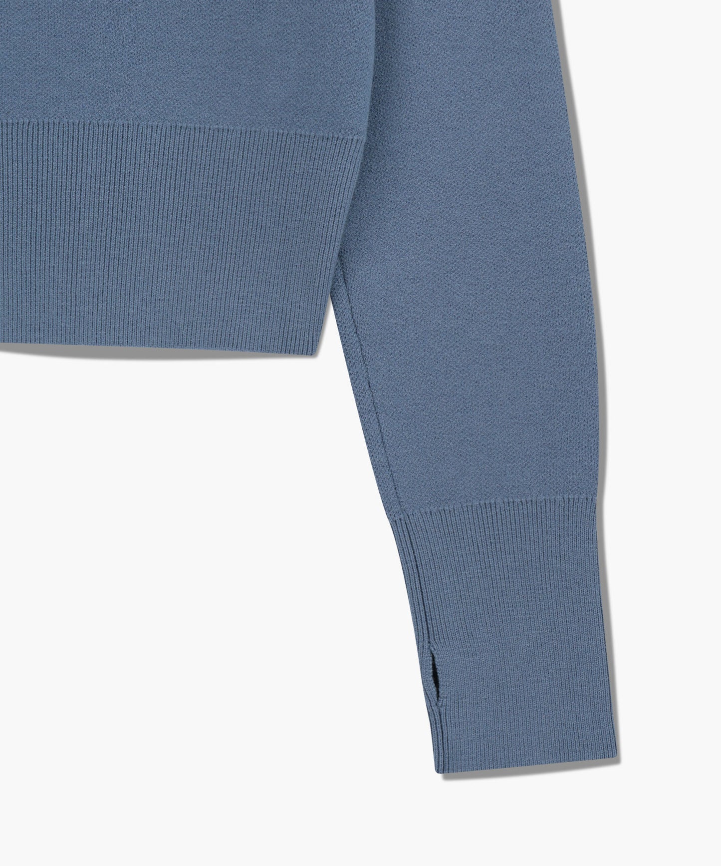 W CLASSIC LOGO CROP KNIT ash blue