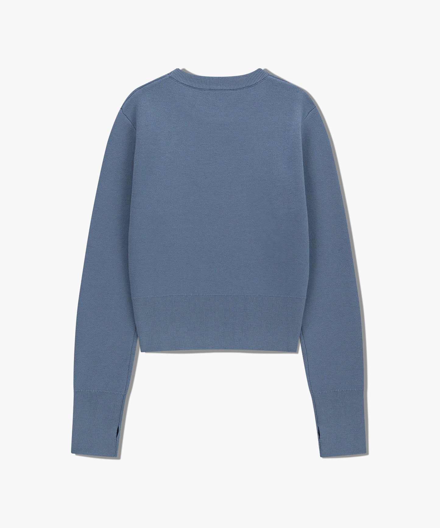 W CLASSIC LOGO CROP KNIT ash blue