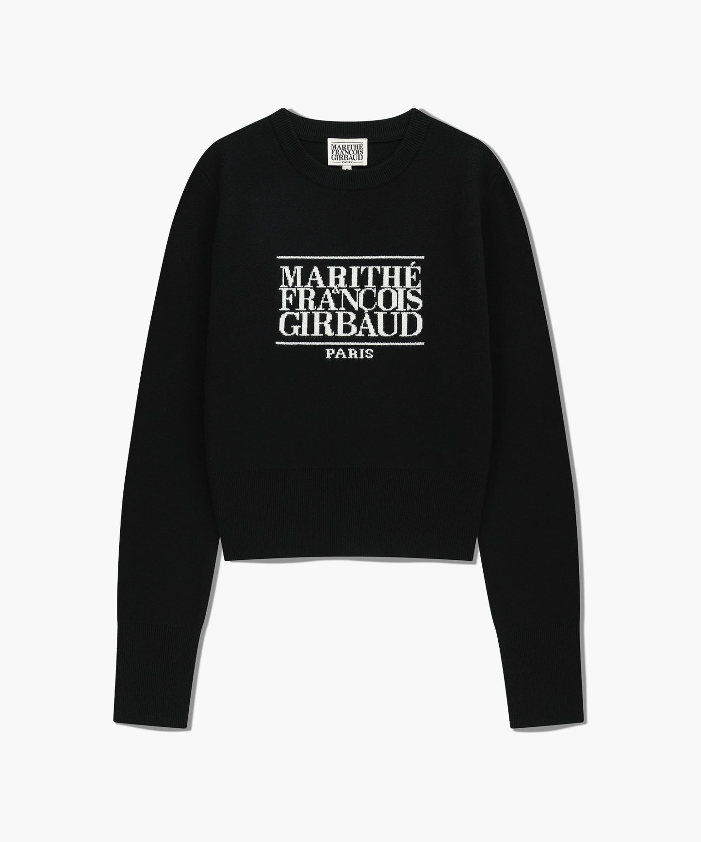 W CLASSIC LOGO CROP KNIT black