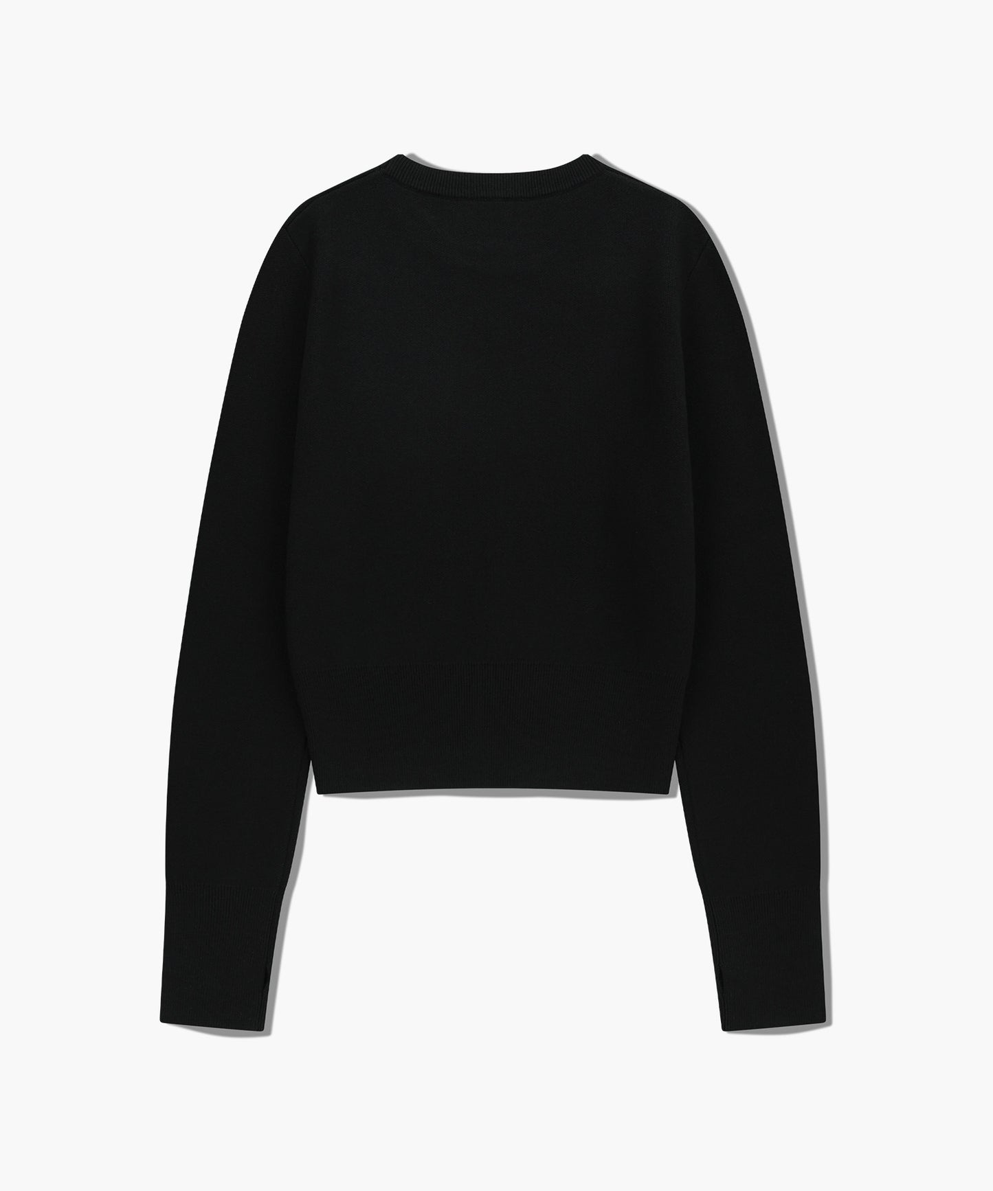 W CLASSIC LOGO CROP KNIT black