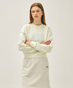 W CLASSIC LOGO CROP SWEATSHIRT flower