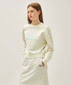 W CLASSIC LOGO CROP SWEATSHIRT flower