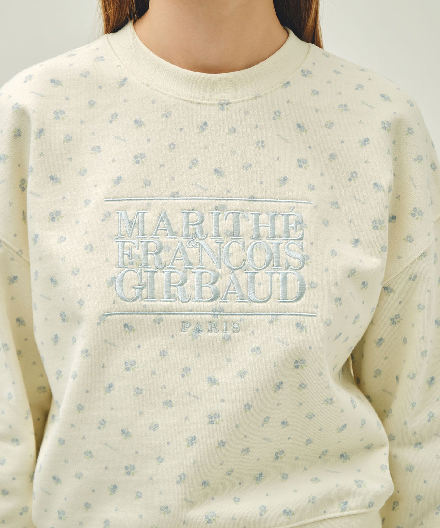 W CLASSIC LOGO CROP SWEATSHIRT flower