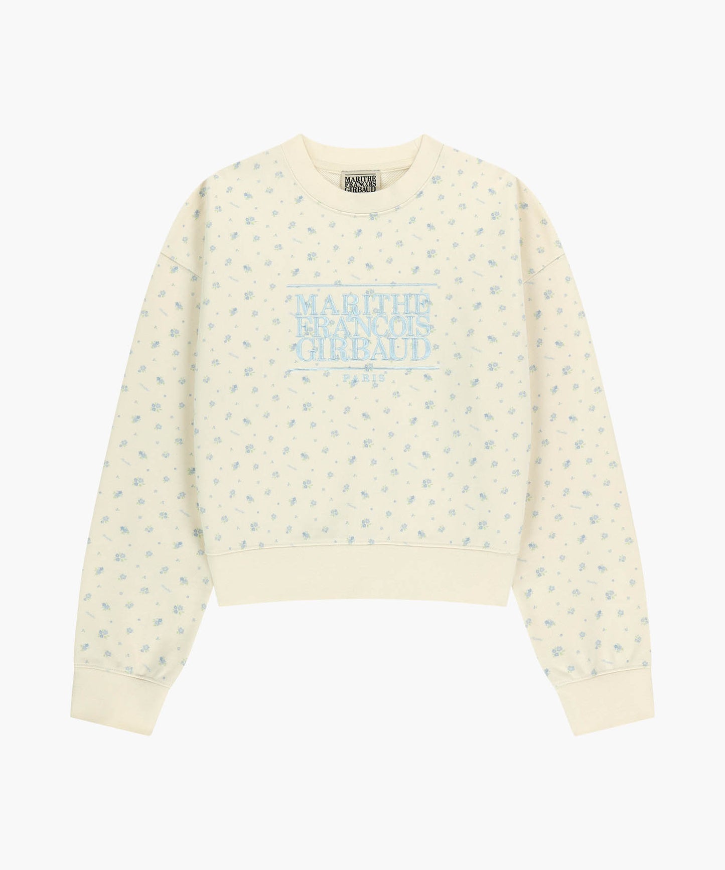 W CLASSIC LOGO CROP SWEATSHIRT flower