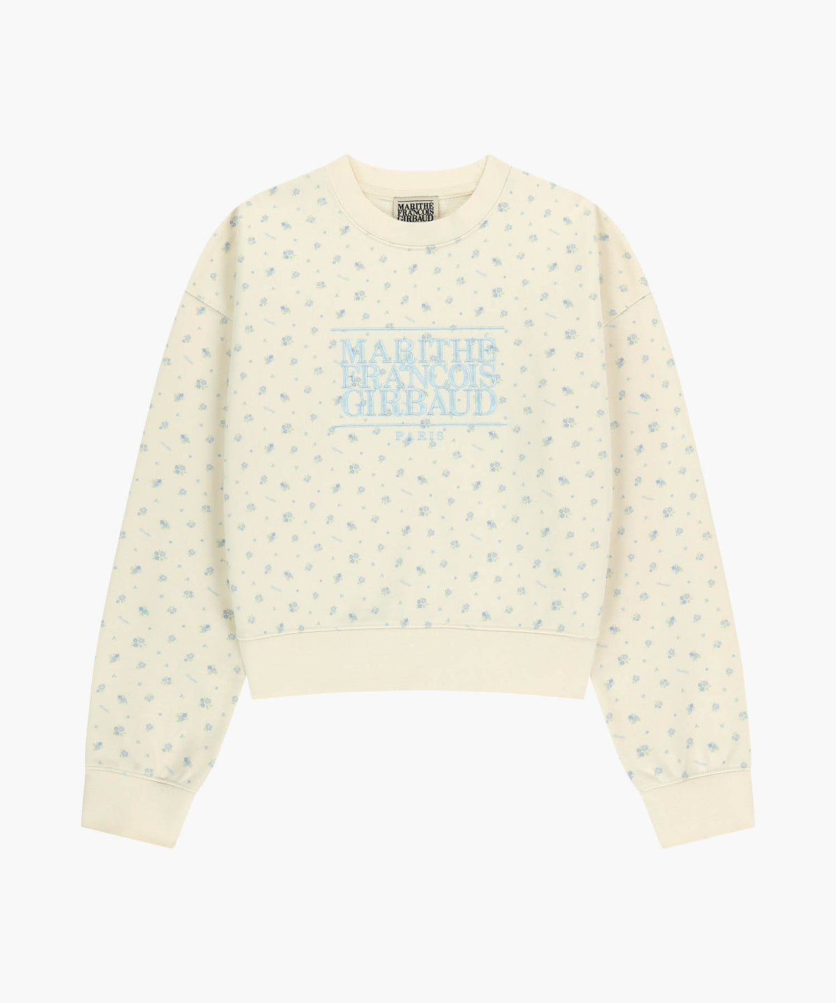 W CLASSIC LOGO CROP SWEATSHIRT flower