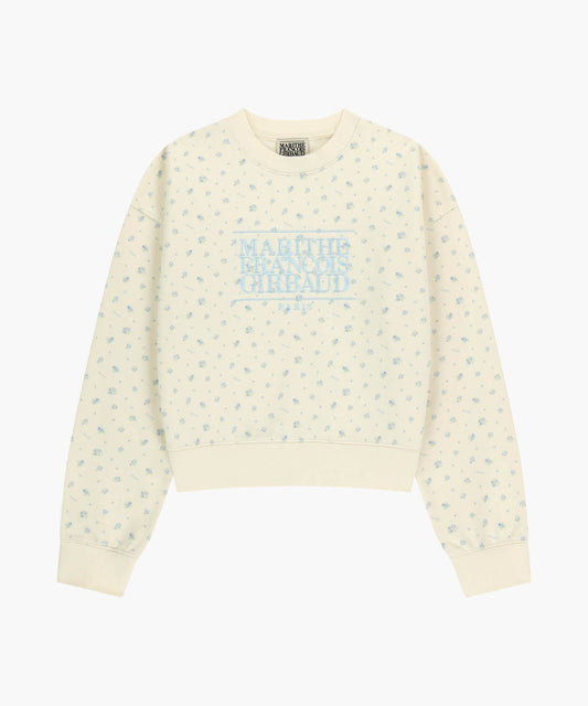 W CLASSIC LOGO CROP SWEATSHIRT flower