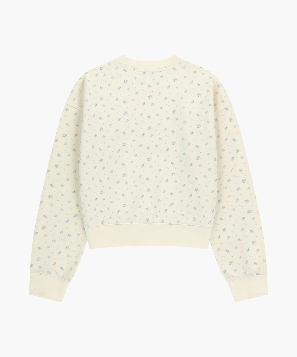W CLASSIC LOGO CROP SWEATSHIRT flower