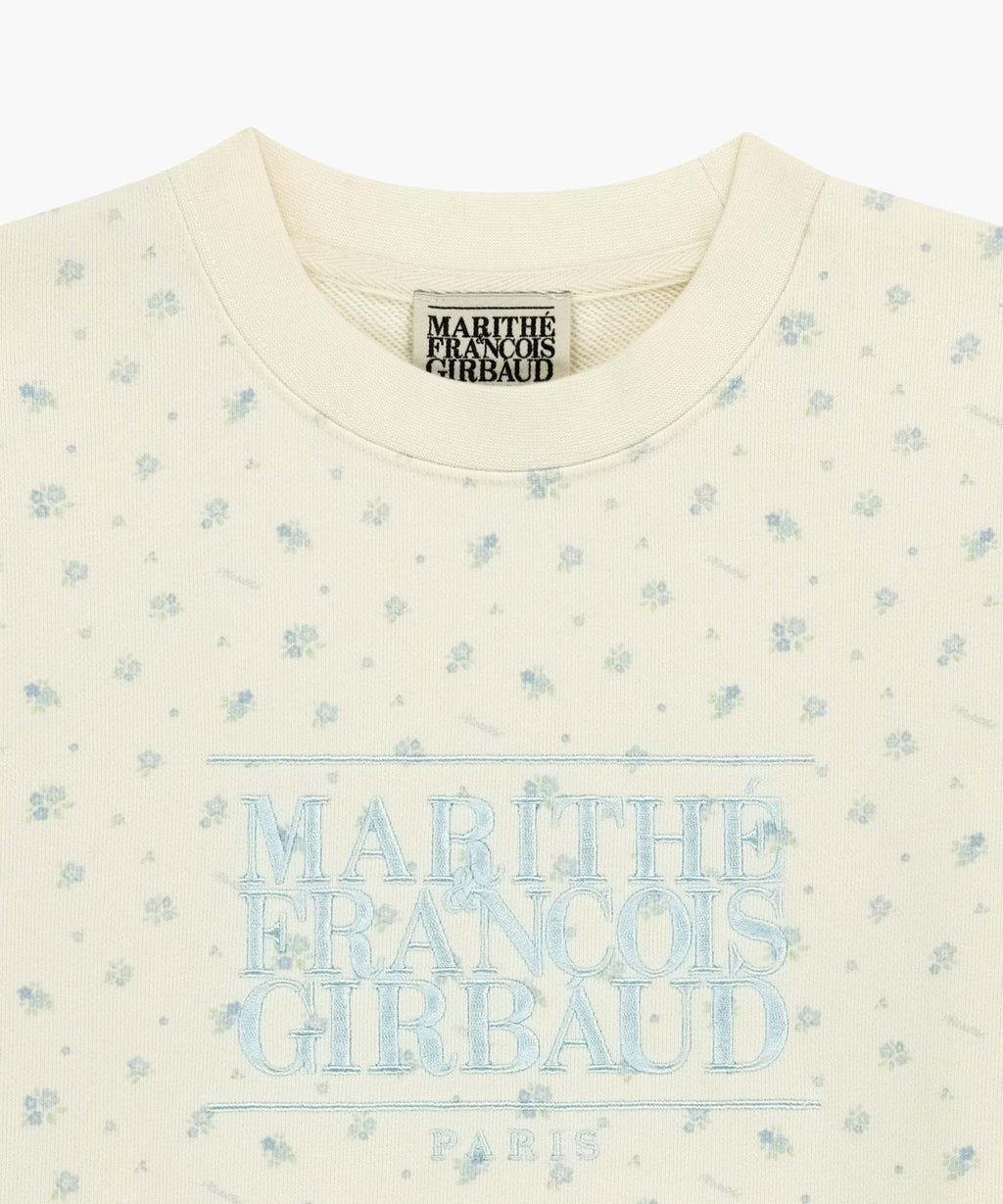 W CLASSIC LOGO CROP SWEATSHIRT flower