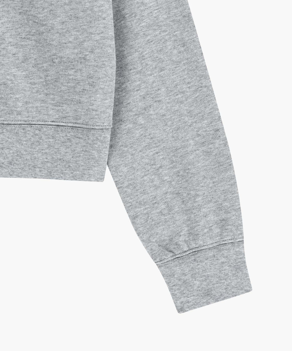 W CLASSIC LOGO CROP SWEATSHIRT heather gray