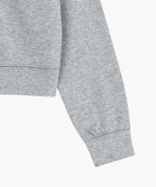 W CLASSIC LOGO CROP SWEATSHIRT heather gray