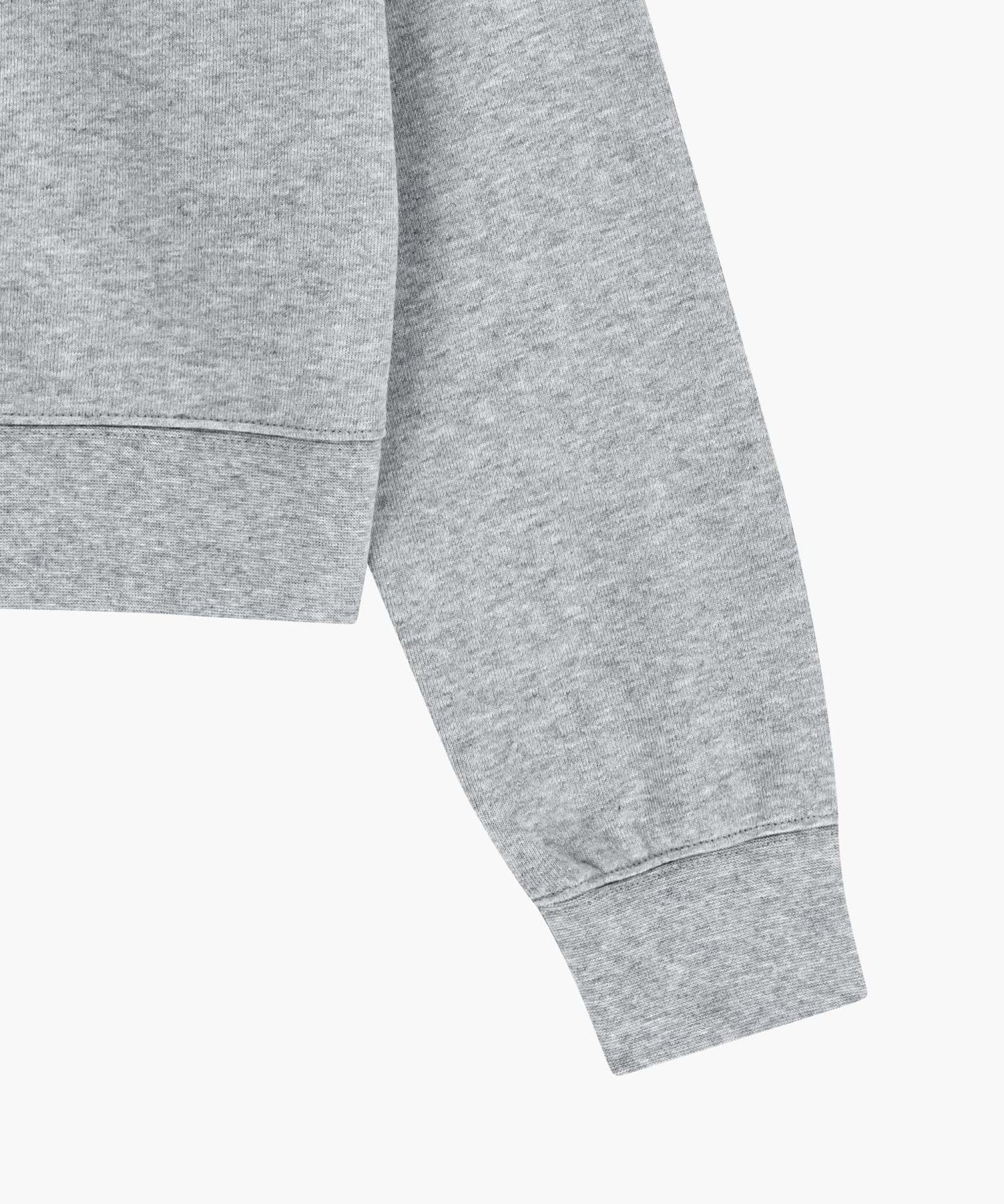 W CLASSIC LOGO CROP SWEATSHIRT heather gray