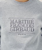 W CLASSIC LOGO CROP SWEATSHIRT heather gray