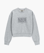 W CLASSIC LOGO CROP SWEATSHIRT heather gray
