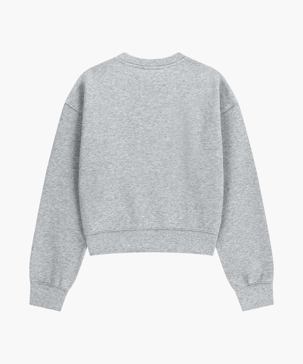 W CLASSIC LOGO CROP SWEATSHIRT heather gray