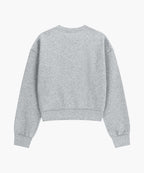 W CLASSIC LOGO CROP SWEATSHIRT heather gray