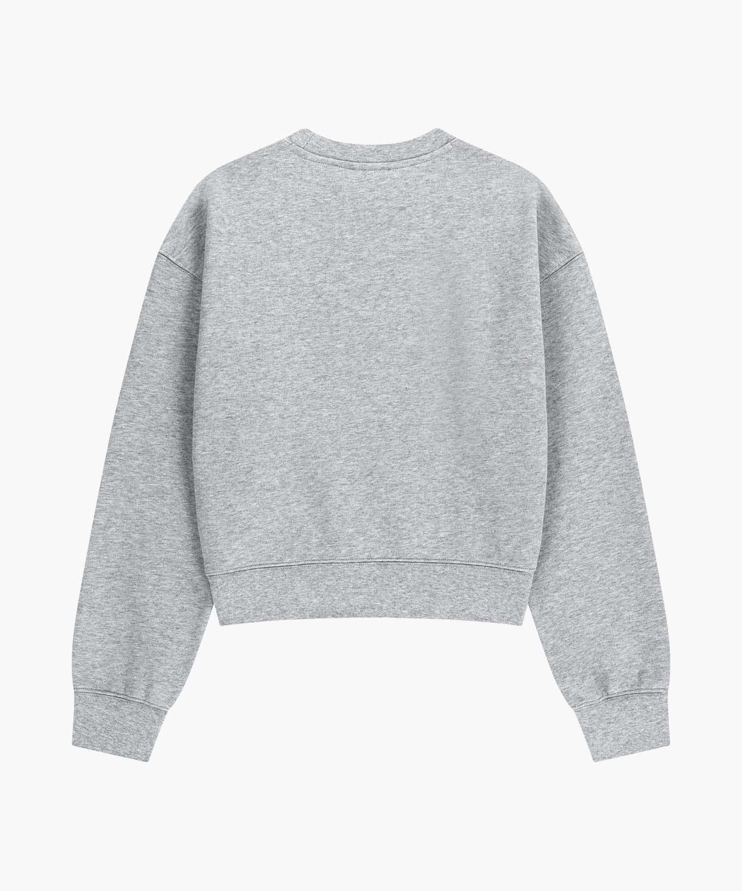 W CLASSIC LOGO CROP SWEATSHIRT heather gray
