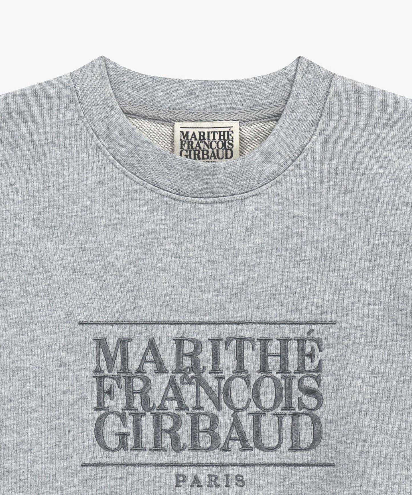 W CLASSIC LOGO CROP SWEATSHIRT heather gray