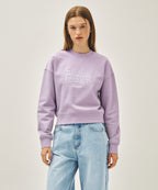 W CLASSIC LOGO CROP SWEATSHIRT lavender