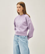 W CLASSIC LOGO CROP SWEATSHIRT lavender