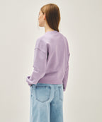 W CLASSIC LOGO CROP SWEATSHIRT lavender