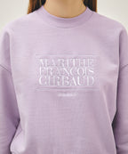 W CLASSIC LOGO CROP SWEATSHIRT lavender
