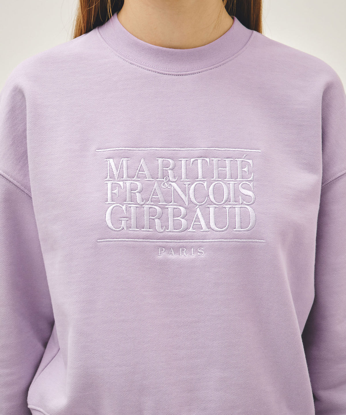 W CLASSIC LOGO CROP SWEATSHIRT lavender