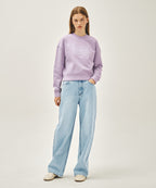 W CLASSIC LOGO CROP SWEATSHIRT lavender