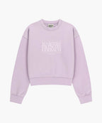 W CLASSIC LOGO CROP SWEATSHIRT lavender