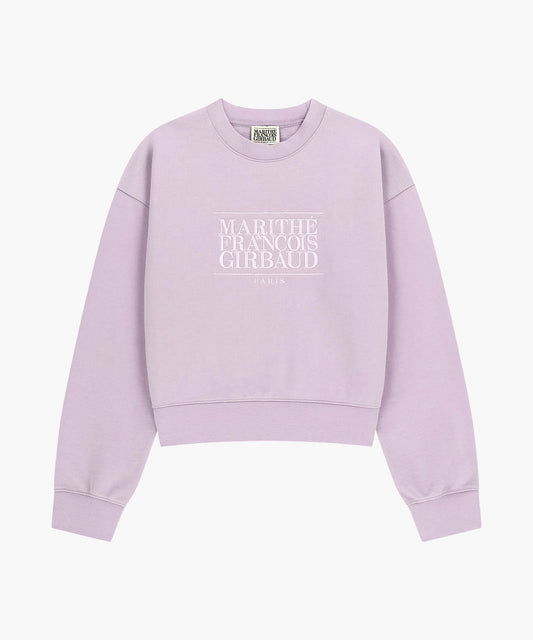 W CLASSIC LOGO CROP SWEATSHIRT lavender