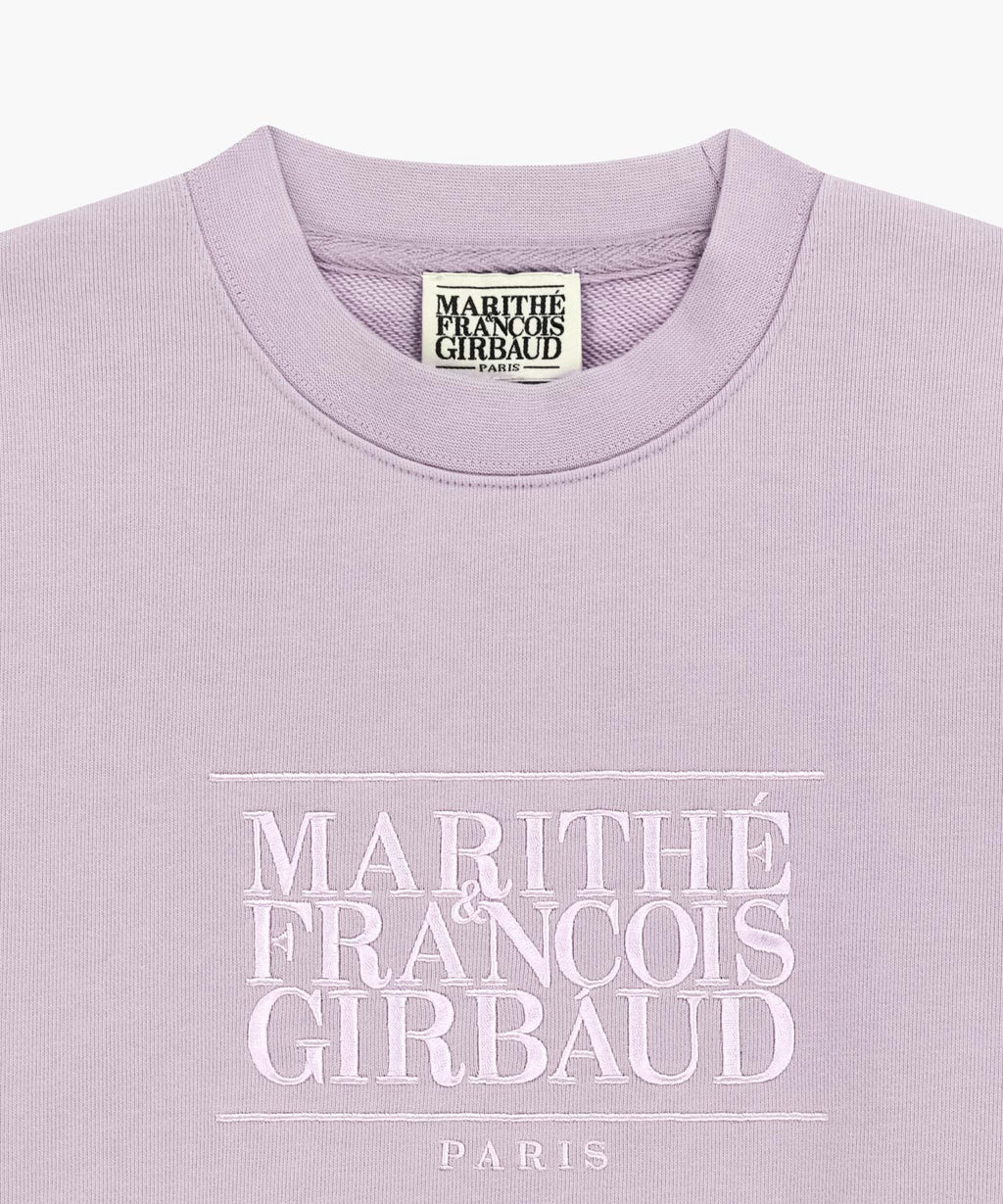 W CLASSIC LOGO CROP SWEATSHIRT lavender