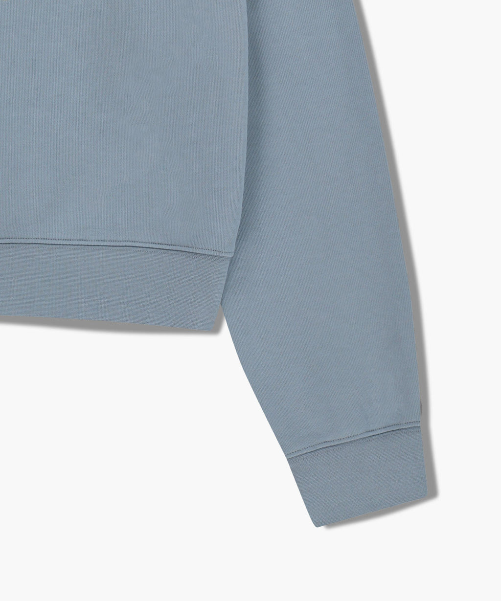 W CLASSIC LOGO CROP SWEATSHIRT sky blue